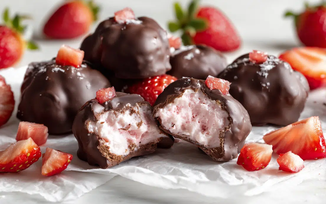 Chocolate Strawberry Yogurt Clusters