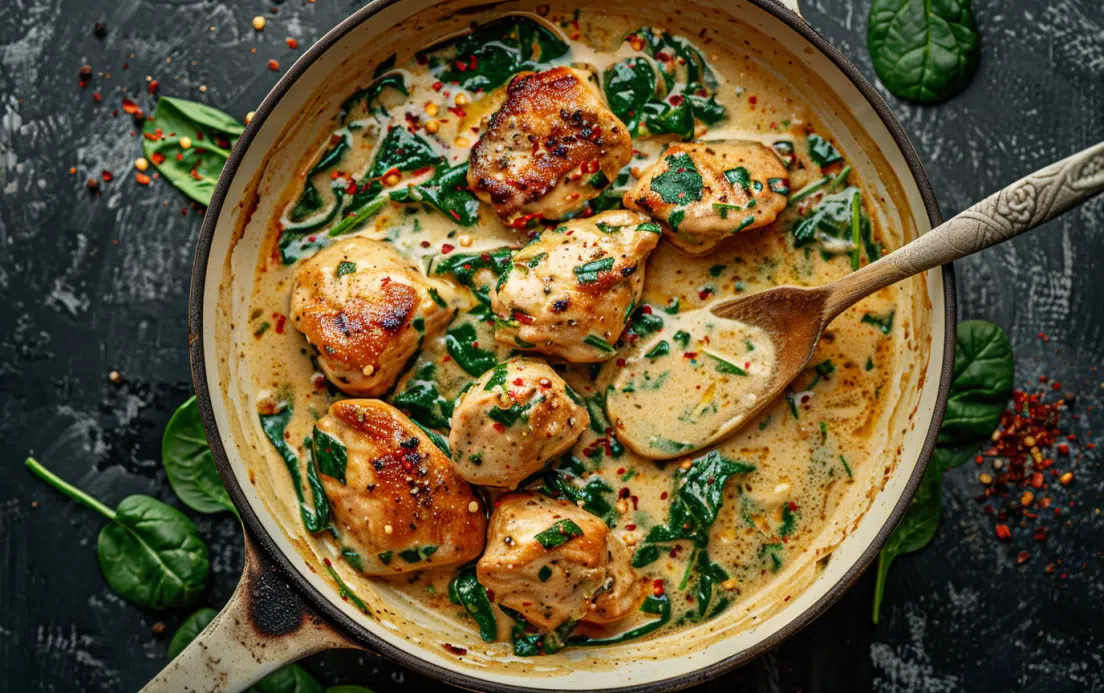 Creamy Garlic Butter Chicken with Spinach