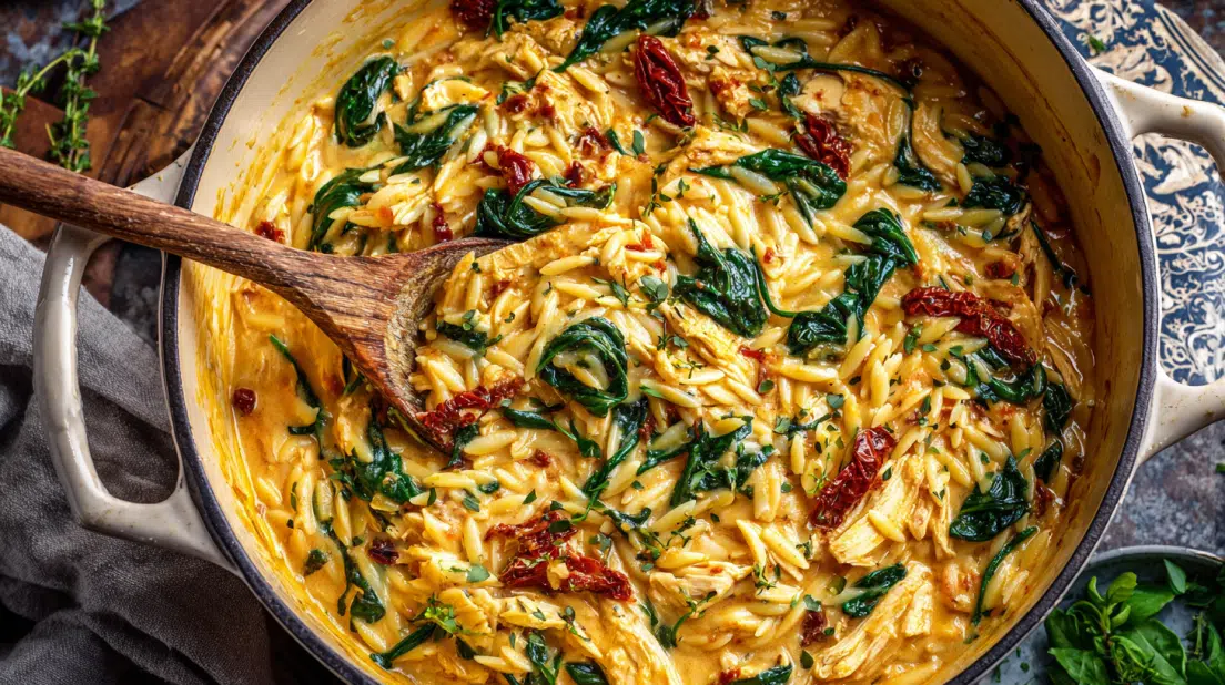 Creamy Sun-Dried Tomato Chicken Orzo