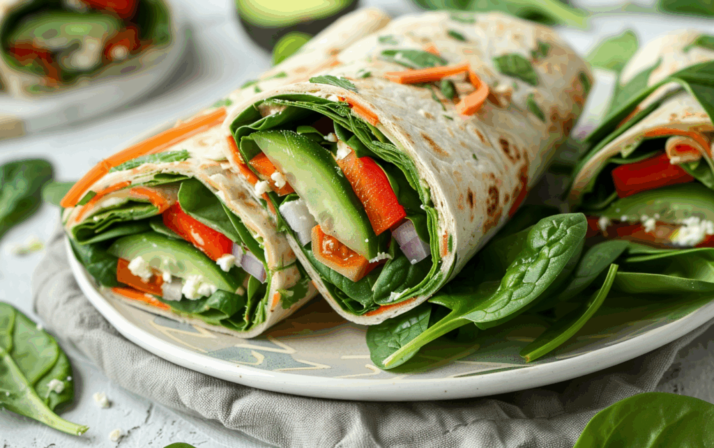Veggie Wrap with Hummus