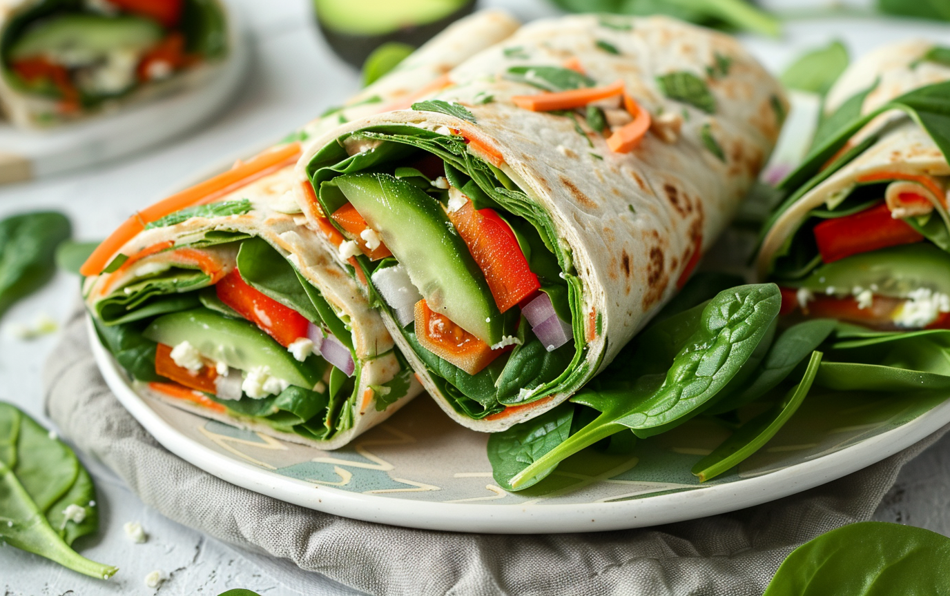 Veggie Wrap with Hummus