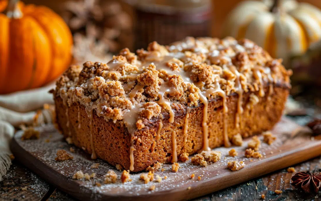 Easy Pumpkin Bread with Maple Glaze