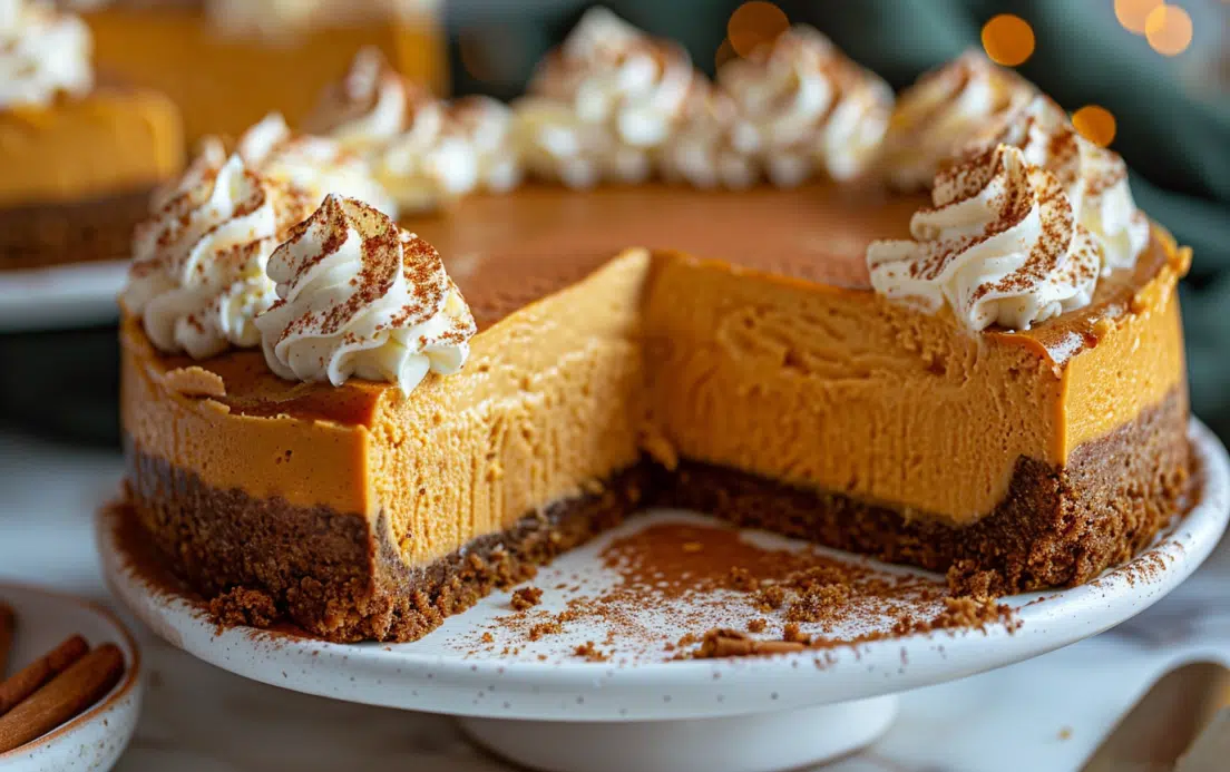 Easy Pumpkin Cheesecake Recipe with Speculoos Cookie Crust