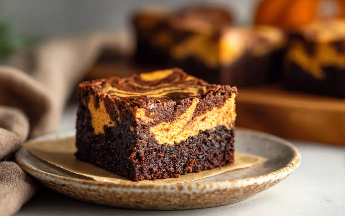 Fudgy Pumpkin Brownies