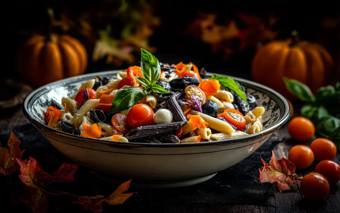 Halloween Caprese Pasta Salad