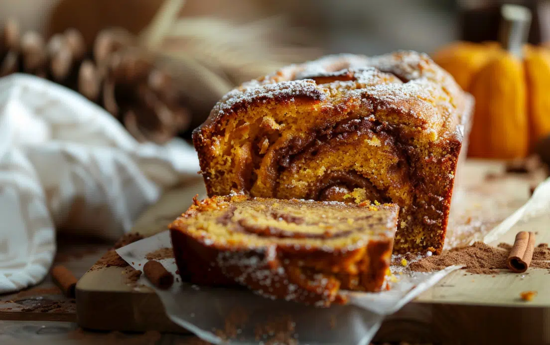 Moist Cinnamon Swirl Pumpkin Bread