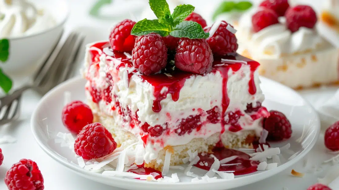Raspberry Zinger Poke Cake