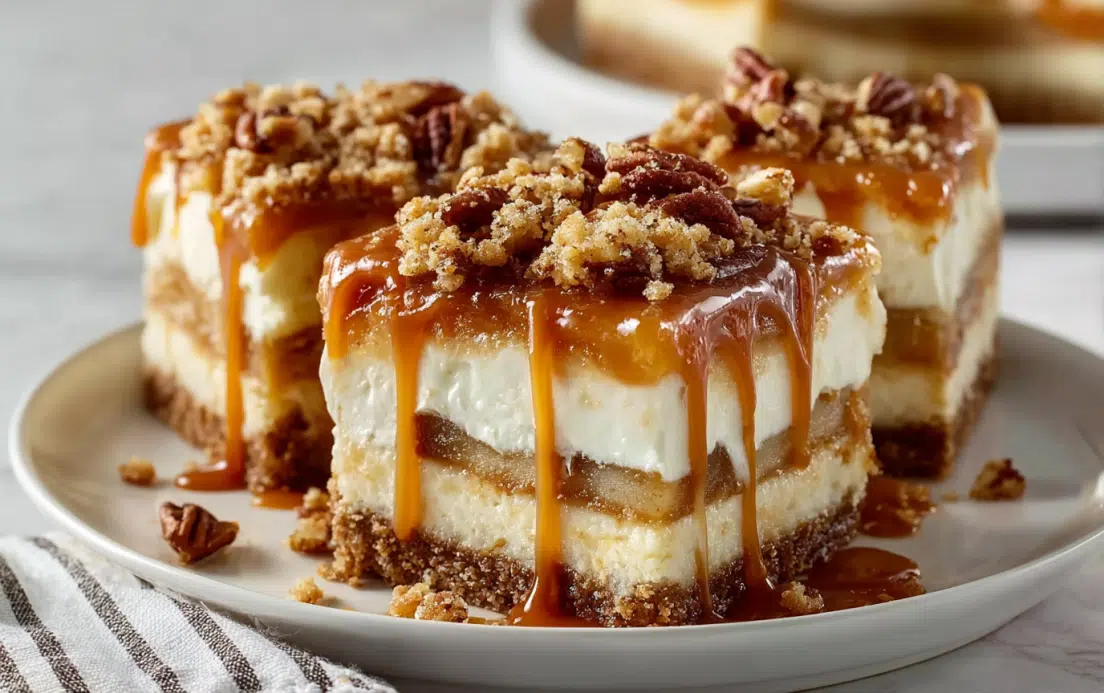 Caramel Apple Cheesecake Bars