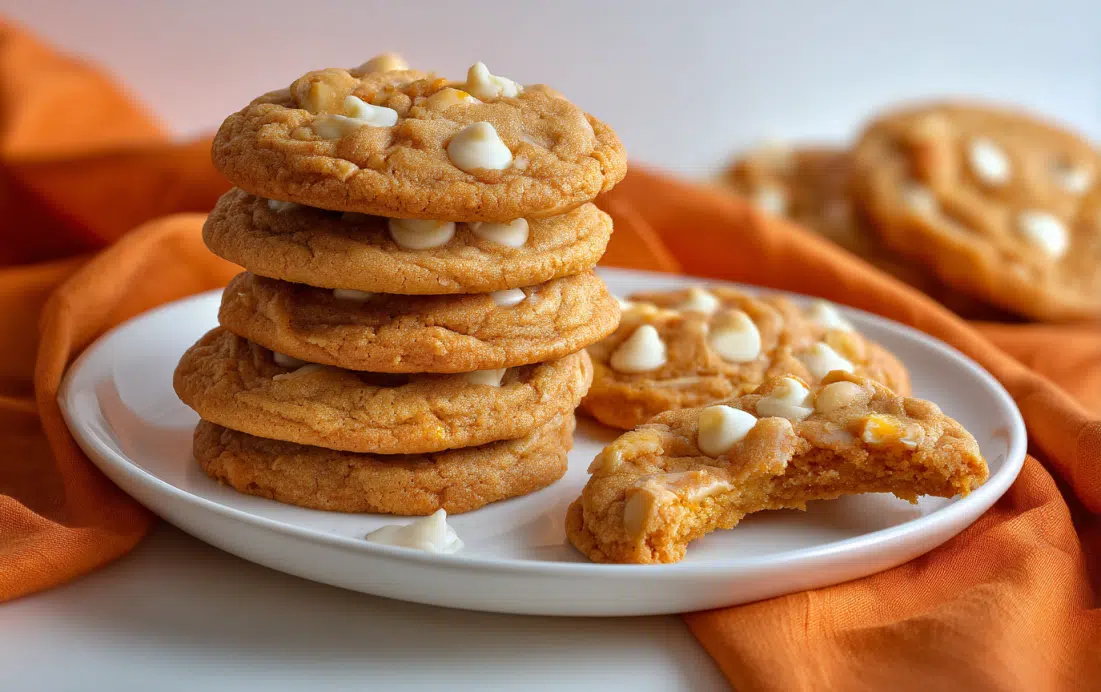 Easy Pumpkin White Chocolate Cookies