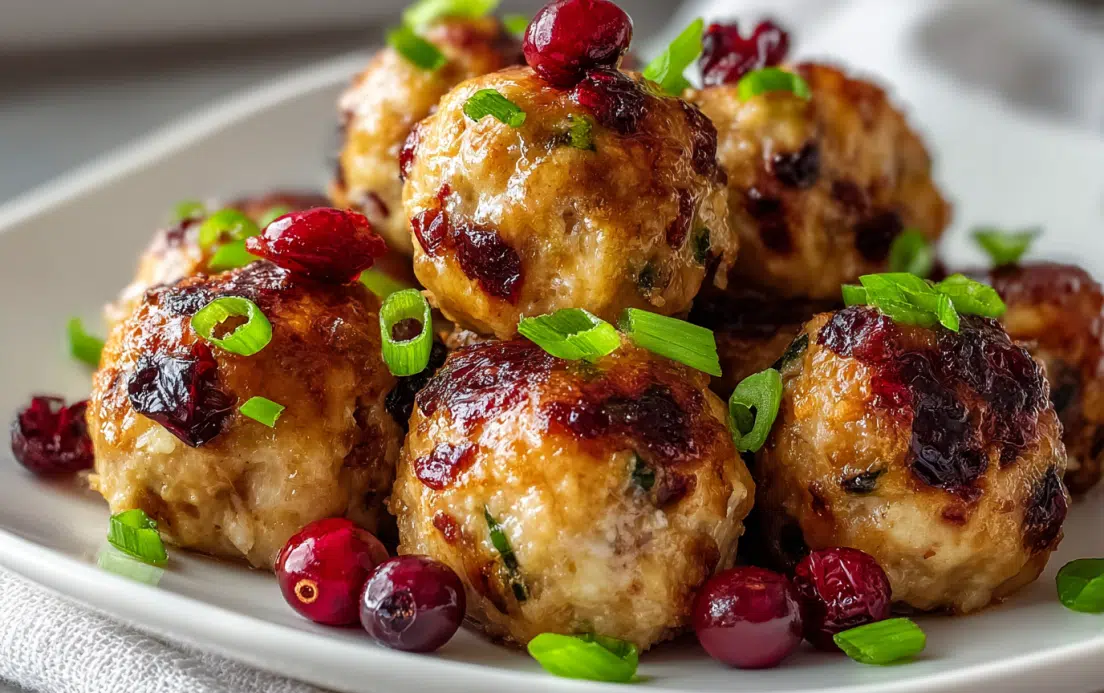 The Best Turkey Stuffing Balls with Cranberry Twist